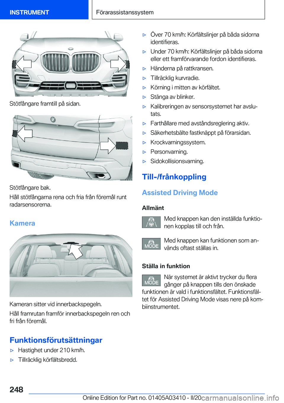 BMW X6 M 2020  InstruktionsbÖcker (in Swedish) �S�t�