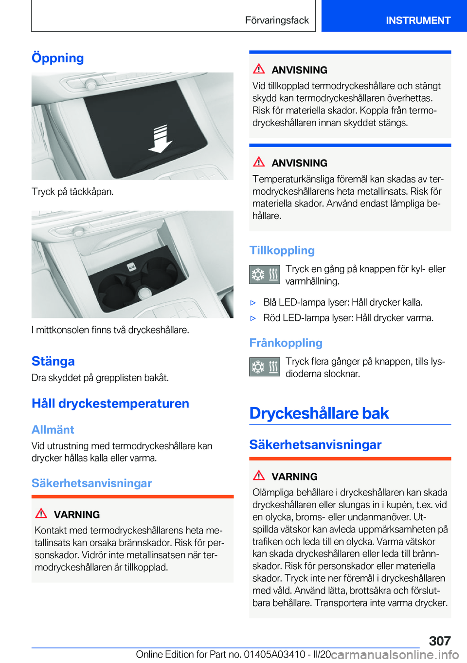 BMW X6 M 2020  InstruktionsbÖcker (in Swedish) �