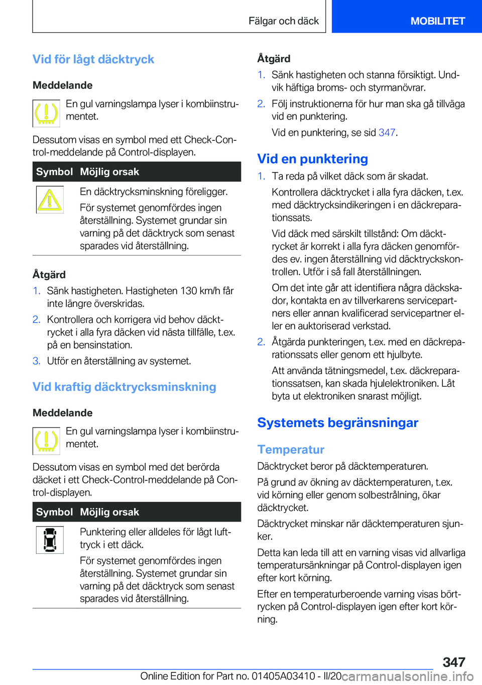 BMW X6 M 2020  InstruktionsbÖcker (in Swedish) �V�i�d��f�