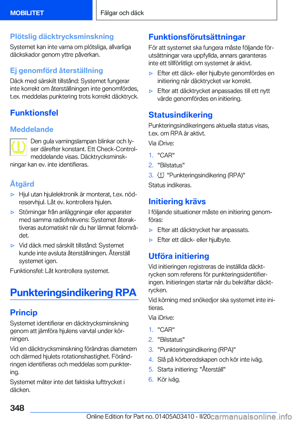 BMW X6 M 2020  InstruktionsbÖcker (in Swedish) �P�l�