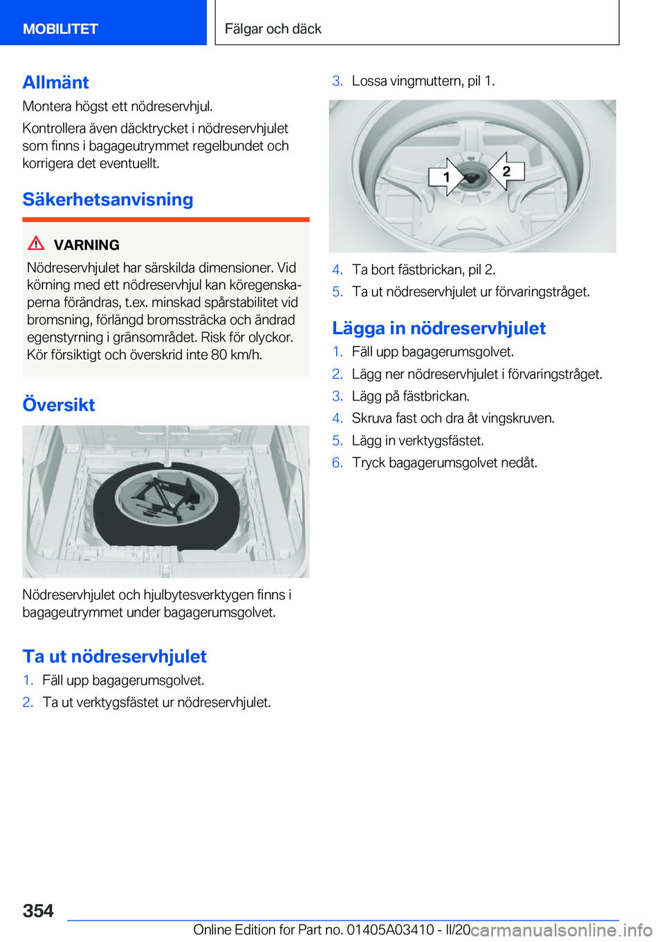 BMW X6 M 2020  InstruktionsbÖcker (in Swedish) �A�l�l�m�ä�n�t
�M�o�n�t�e�r�a��h�