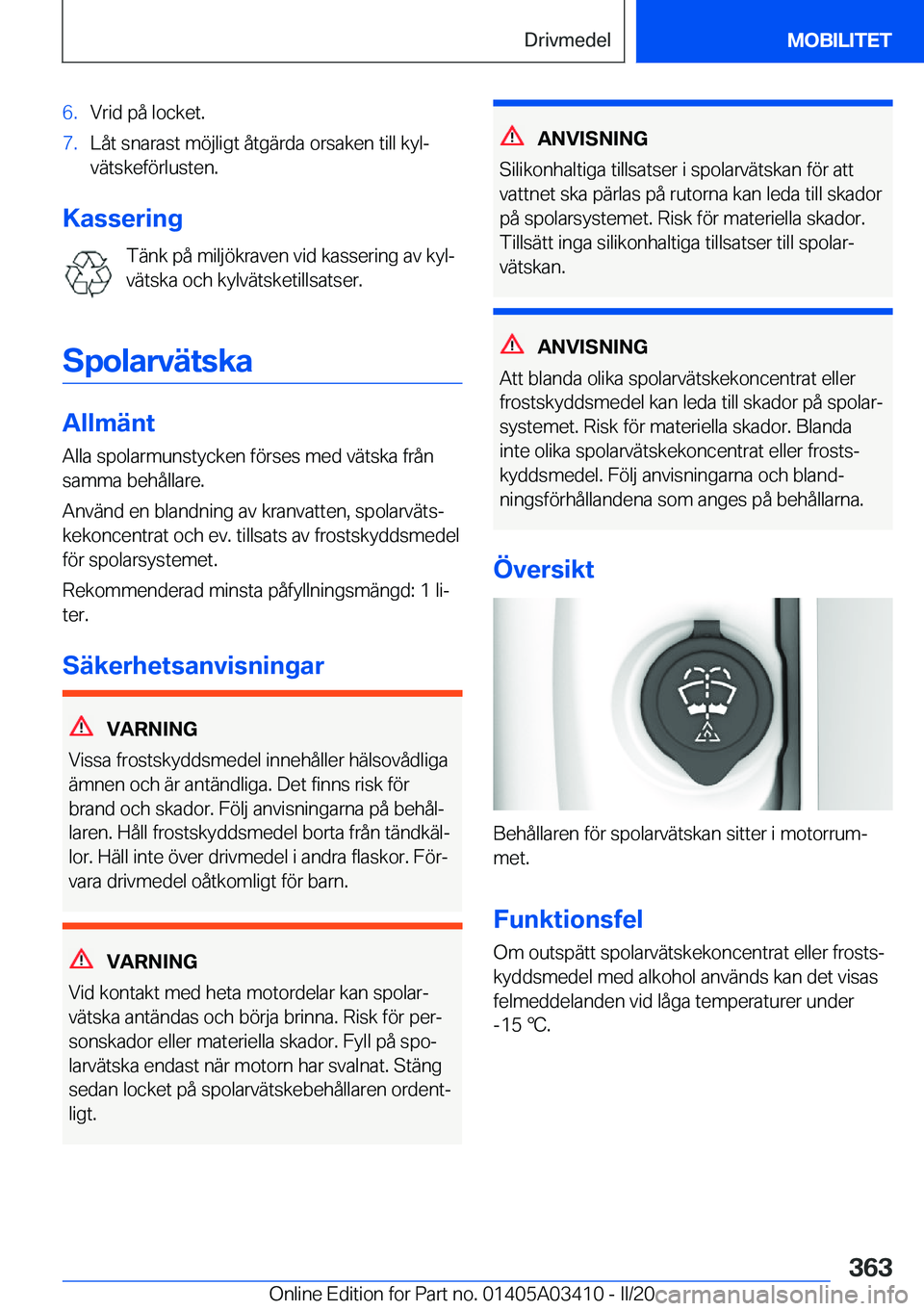 BMW X6 M 2020  InstruktionsbÖcker (in Swedish) �6�.�V�r�i�d��p�å��l�o�c�k�e�t�.�7�.�L�å�t��s�n�a�r�a�s�t��m�