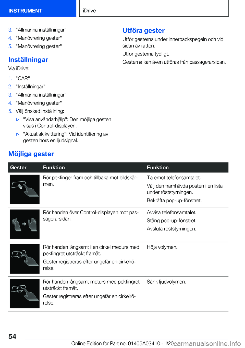 BMW X6 M 2020  InstruktionsbÖcker (in Swedish) �3�.��A�l�l�m�ä�n�n�a��i�n�s�t�ä�l�l�n�i�n�g�a�r��4�.��M�a�n�