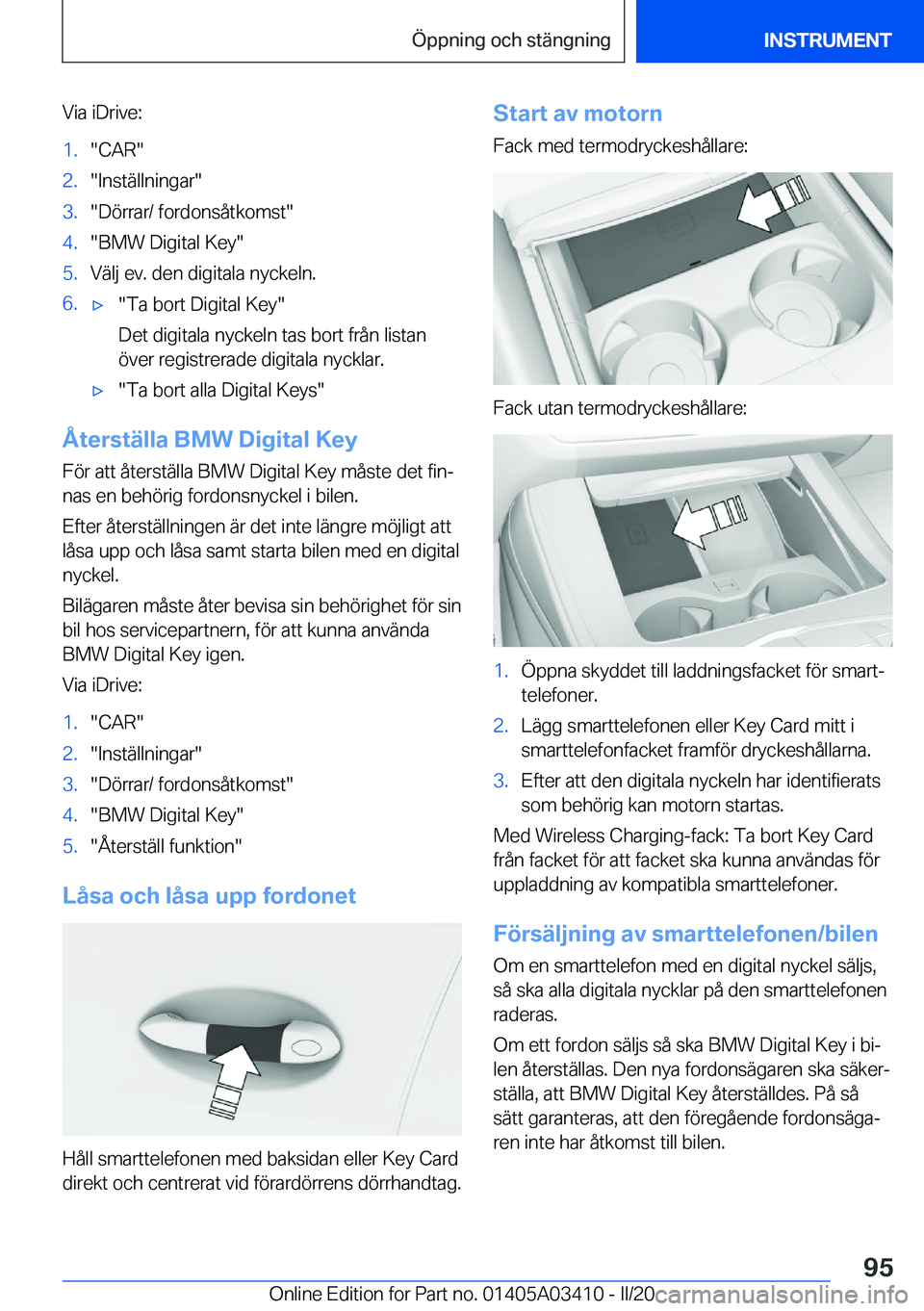 BMW X6 M 2020  InstruktionsbÖcker (in Swedish) �V�i�a��i�D�r�i�v�e�:�1�.��C�A�R��2�.��I�n�s�t�ä�l�l�n�i�n�g�a�r��3�.��D�