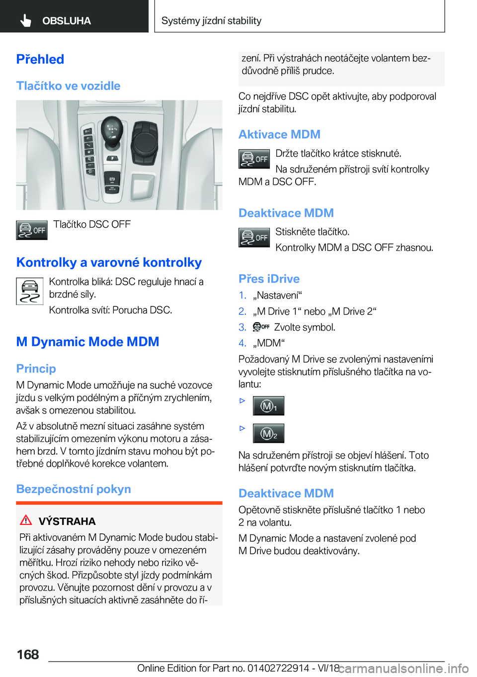 BMW X6 M 2019  Návod na použití (in Czech) �P�e�h�l�e�d
�T�l�a�č�