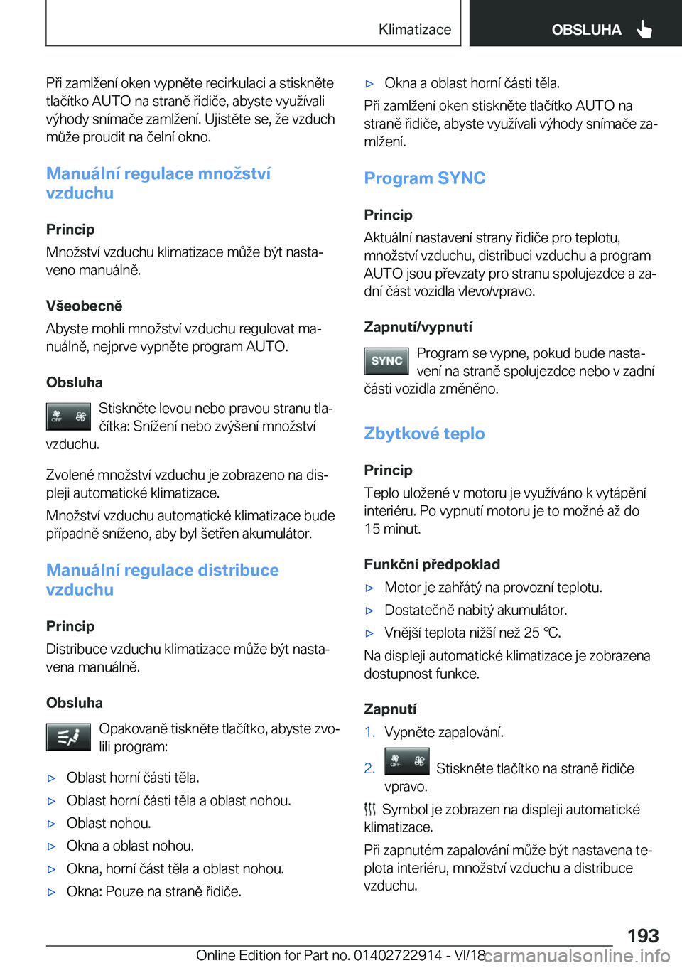 BMW X6 M 2019  Návod na použití (in Czech) �P�i��z�a�m�l;�e�n�