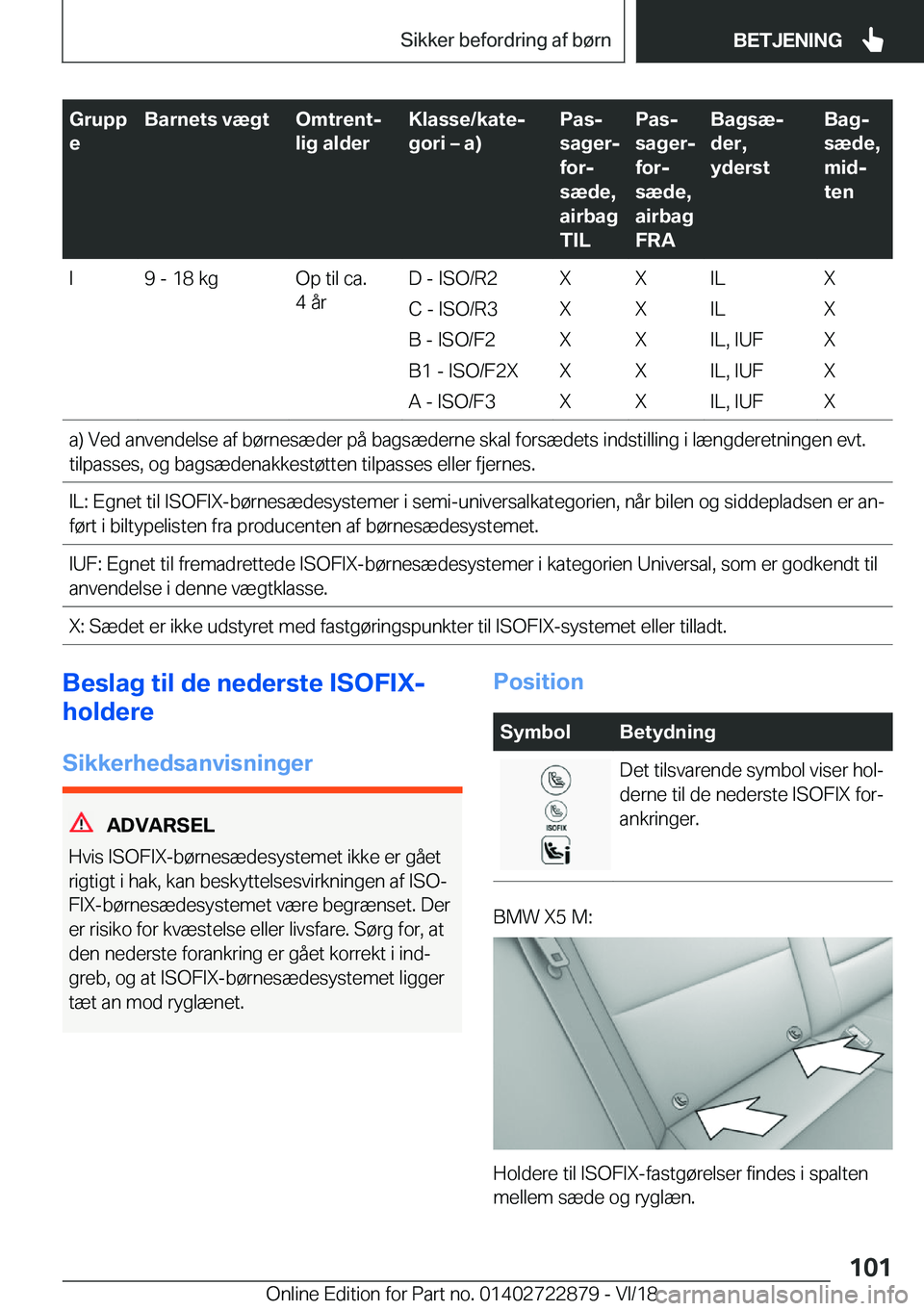 BMW X6 M 2019  InstruktionsbØger (in Danish) �G�r�u�p�p
�e�B�a�r�n�e�t�s��v�æ�g�t�O�m�t�r�e�n�tj
�l�i�g��a�l�d�e�r�K�l�a�s�s�e�/�k�a�t�ej
�g�o�r�i�m��a�
�P�a�sj
�s�a�g�e�rj
�f�o�rj
�s�æ�d�e�,
�a�i�r�b�a�g
�T�I�L�P�a�sj
�s�a�g�e�rj
