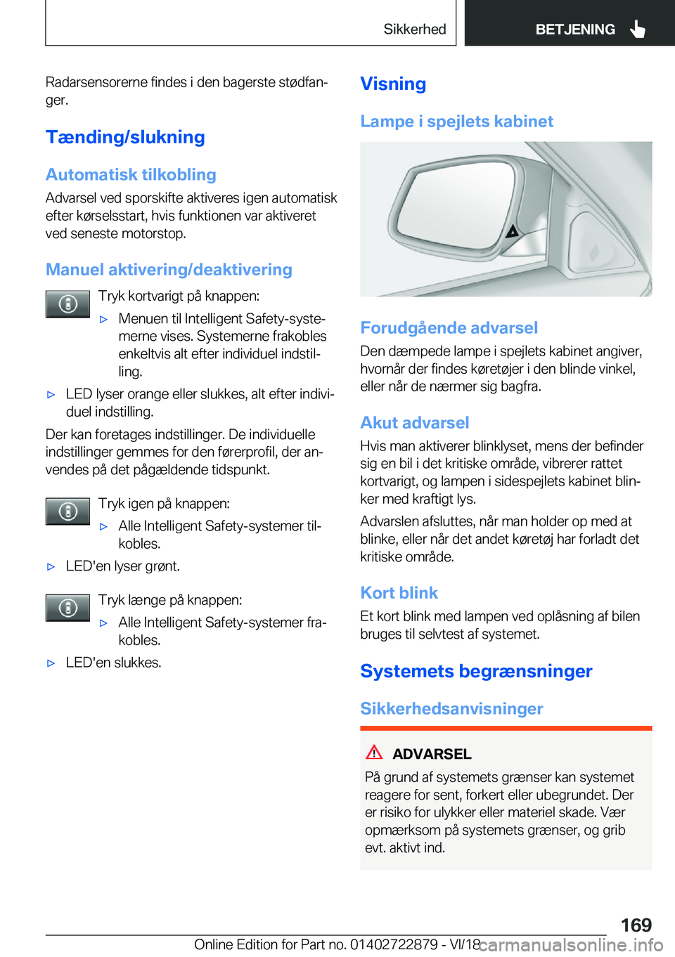 BMW X6 M 2019  InstruktionsbØger (in Danish) �R�a�d�a�r�s�e�n�s�o�r�e�r�n�e��f�i�n�d�e�s��i��d�e�n��b�a�g�e�r�s�t�e��s�t�