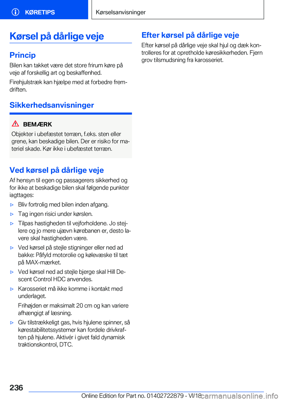 BMW X6 M 2019  InstruktionsbØger (in Danish) �K�