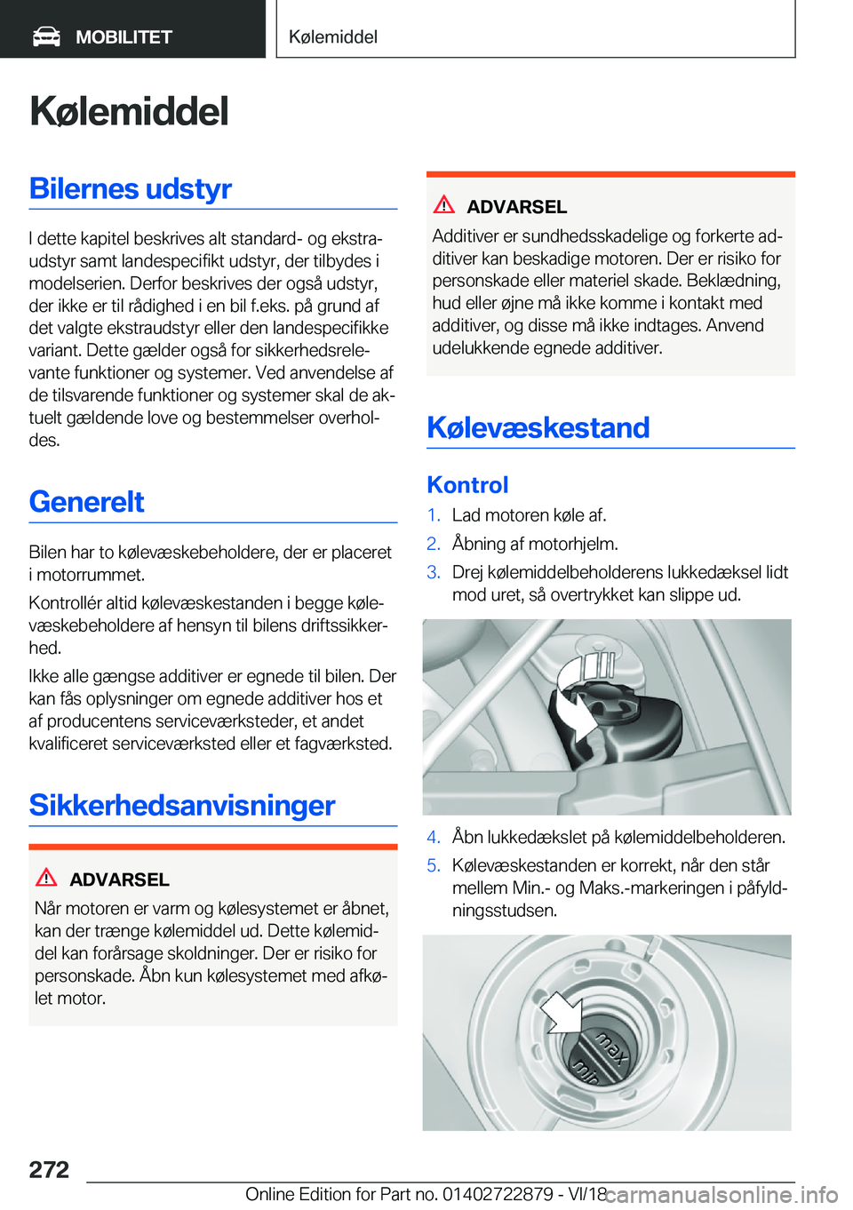 BMW X6 M 2019  InstruktionsbØger (in Danish) �K�