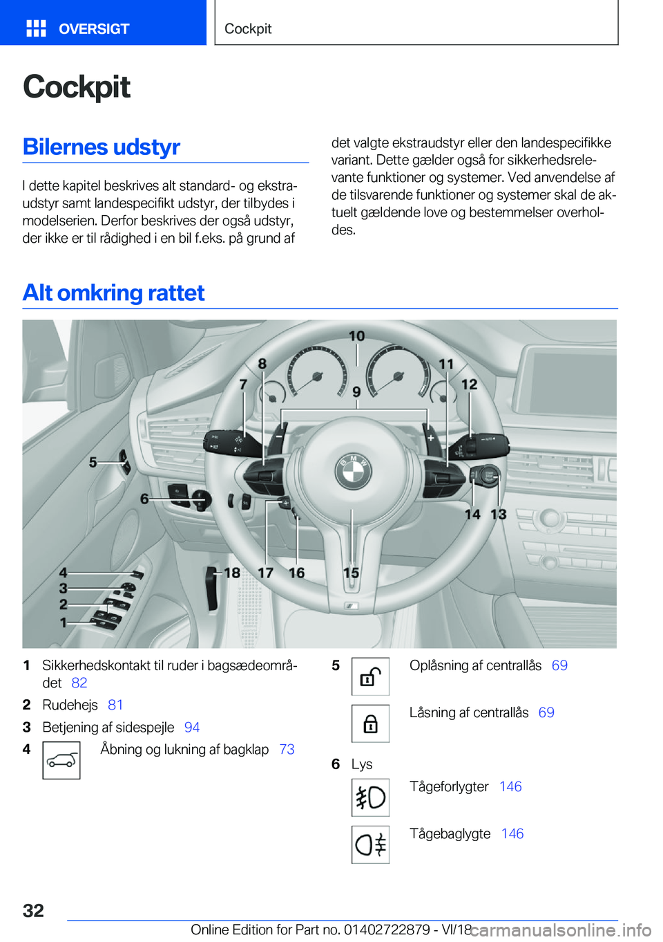 BMW X6 M 2019  InstruktionsbØger (in Danish) �C�o�c�k�p�i�t�B�i�l�e�r�n�e�s��u�d�s�t�y�r
�I��d�e�t�t�e��k�a�p�i�t�e�l��b�e�s�k�r�i�v�e�s��a�l�t��s�t�a�n�d�a�r�d�-��o�g��e�k�s�t�r�aj
�u�d�s�t�y�r��s�a�m�t��l�a�n�d�e�s�p�e�c�i�f�i�k�t�