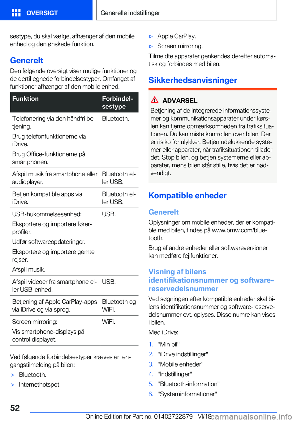 BMW X6 M 2019  InstruktionsbØger (in Danish) �s�e�s�t�y�p�e�,��d�u��s�k�a�l��v�æ�l�g�e�,��a�f�h�æ�n�g�e�r��a�f��d�e�n��m�o�b�i�l�e�e�n�h�e�d��o�g��d�e�n��