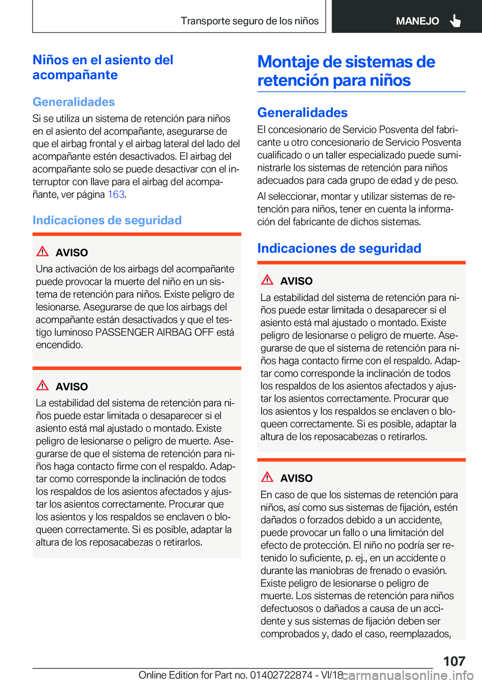 BMW X6 M 2019  Manuales de Empleo (in Spanish) �N�i�