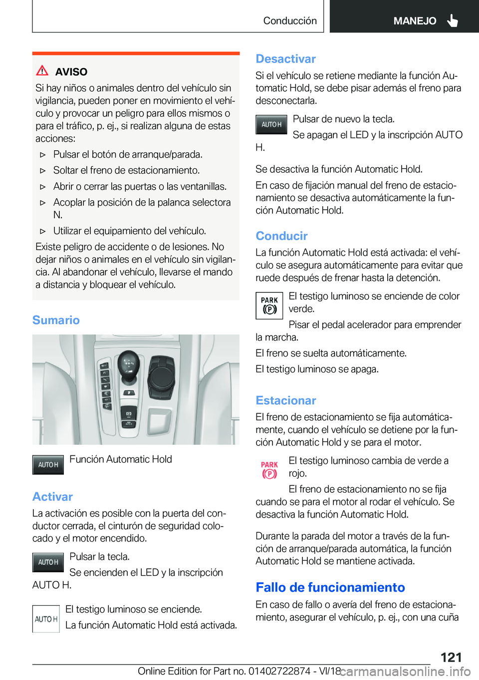 BMW X6 M 2019  Manuales de Empleo (in Spanish) �A�V�I�S�O
�S�i��h�a�y��n�i�