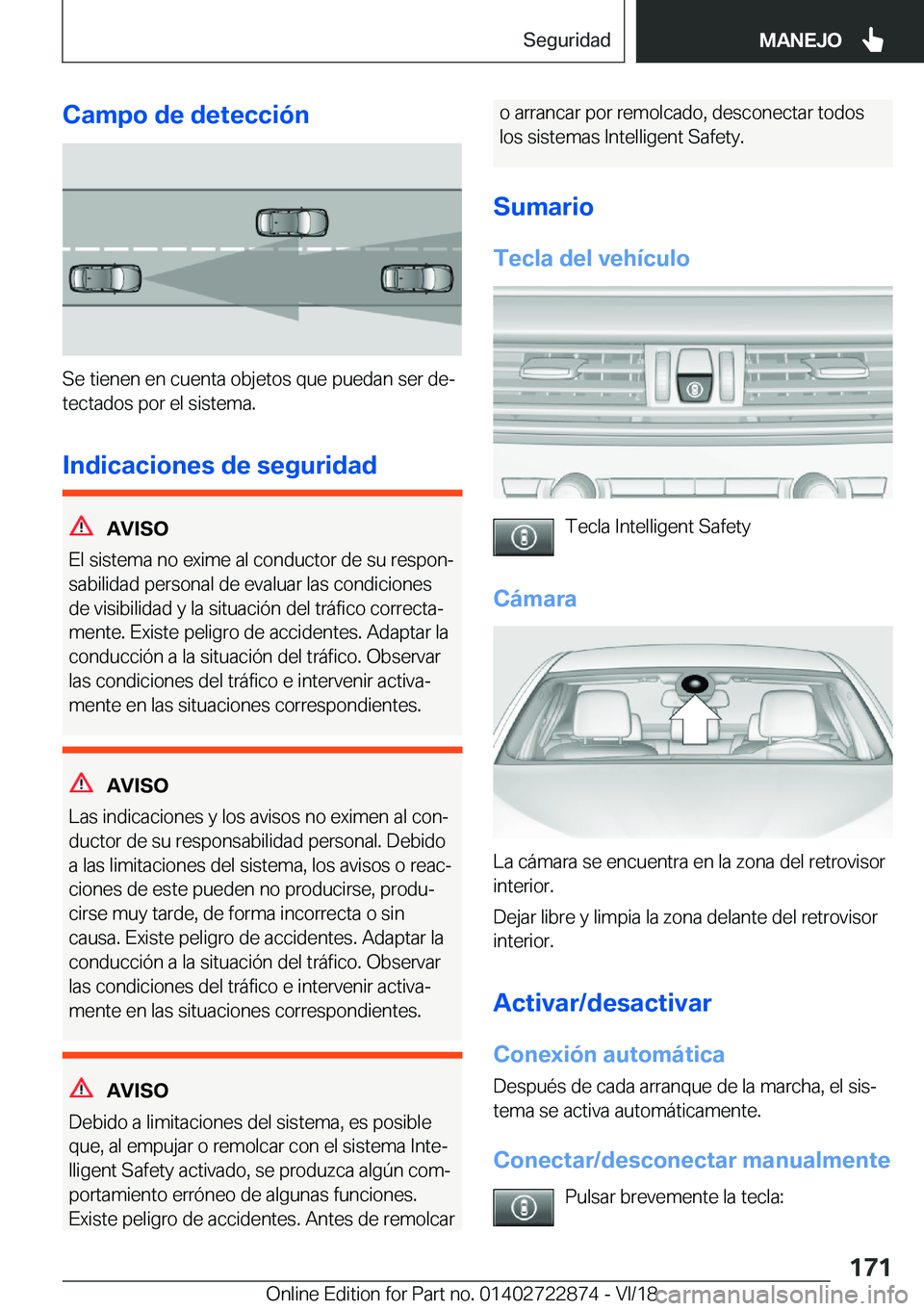 BMW X6 M 2019  Manuales de Empleo (in Spanish) �C�a�m�p�o��d�e��d�e�t�e�c�c�i�