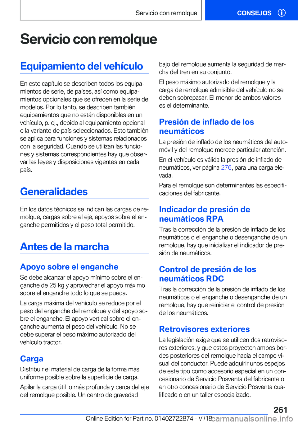 BMW X6 M 2019  Manuales de Empleo (in Spanish) �S�e�r�v�i�c�i�o��c�o�n��r�e�m�o�l�q�u�e�E�q�u�i�p�a�m�i�e�n�t�o��d�e�l��v�e�h�
