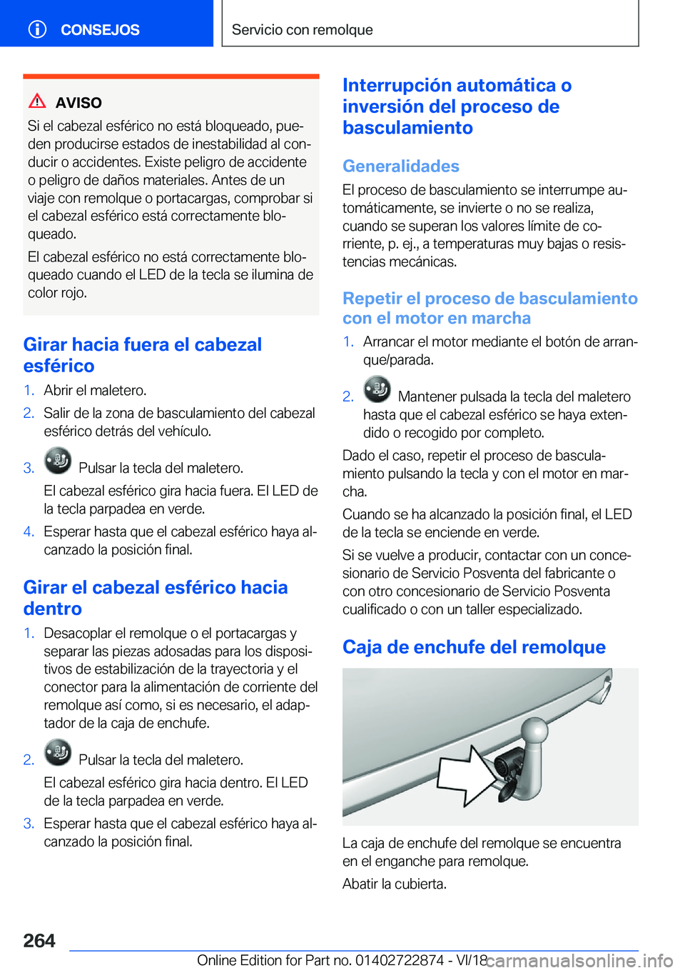 BMW X6 M 2019  Manuales de Empleo (in Spanish) �A�V�I�S�O
�S�i��e�l��c�a�b�e�z�a�l��e�s�f�