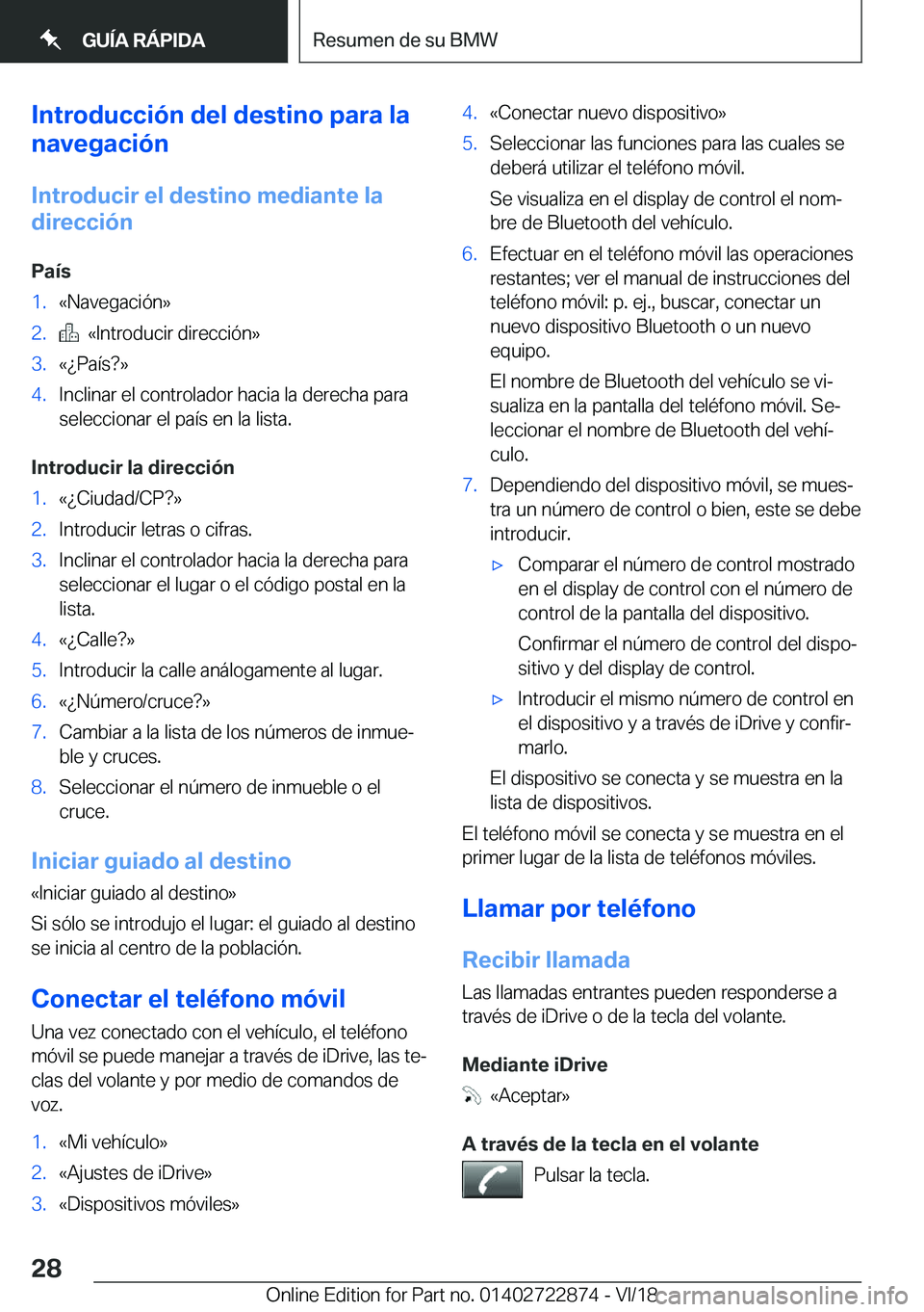 BMW X6 M 2019  Manuales de Empleo (in Spanish) �I�n�t�r�o�d�u�c�c�i�