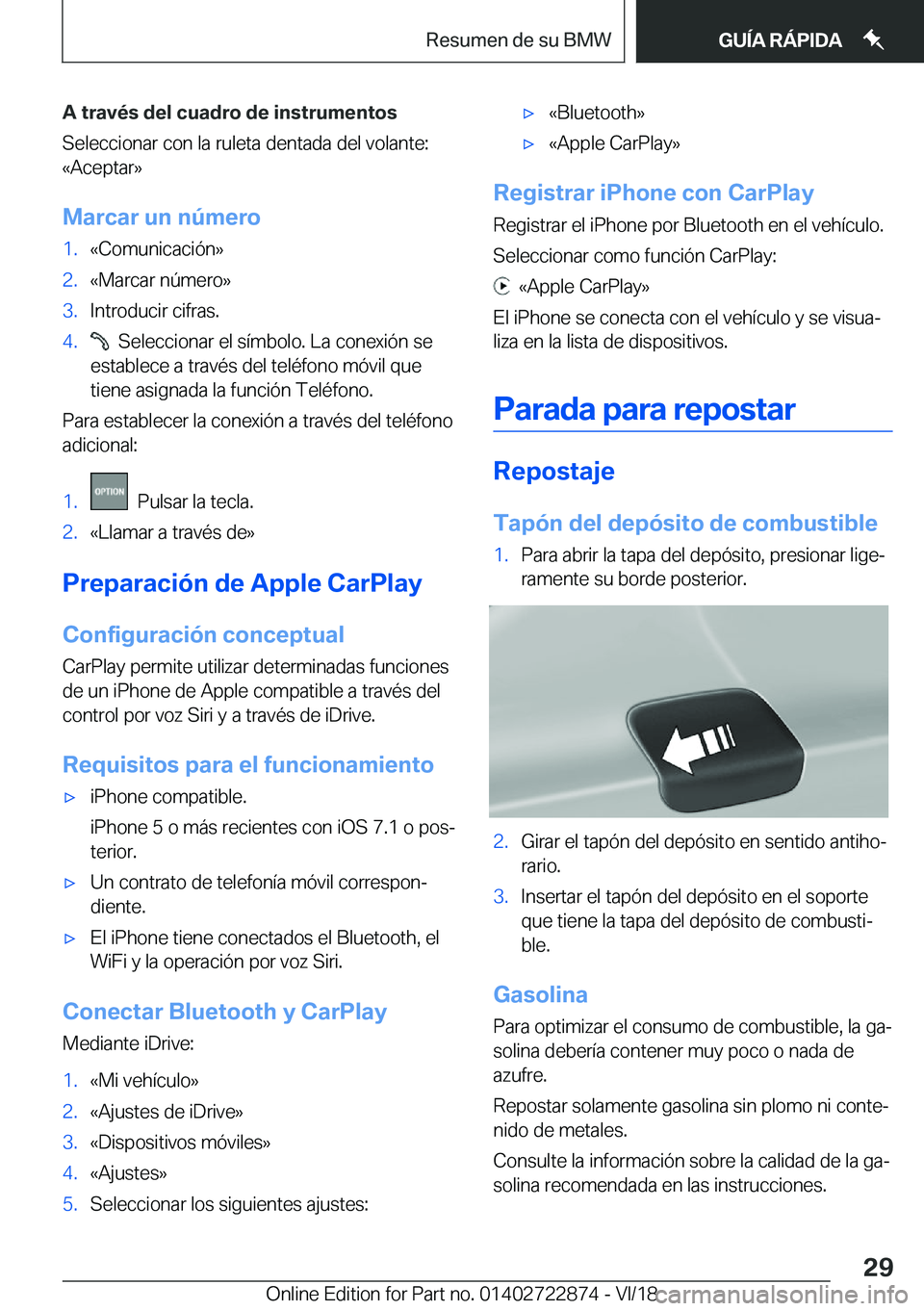 BMW X6 M 2019  Manuales de Empleo (in Spanish) �A��t�r�a�v�