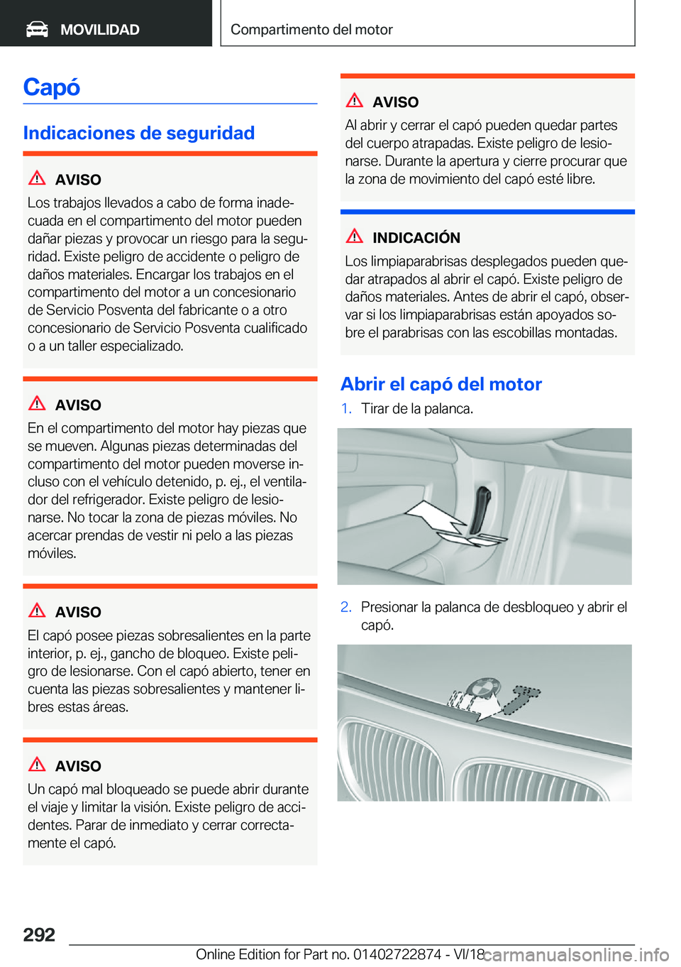 BMW X6 M 2019  Manuales de Empleo (in Spanish) �C�a�p�