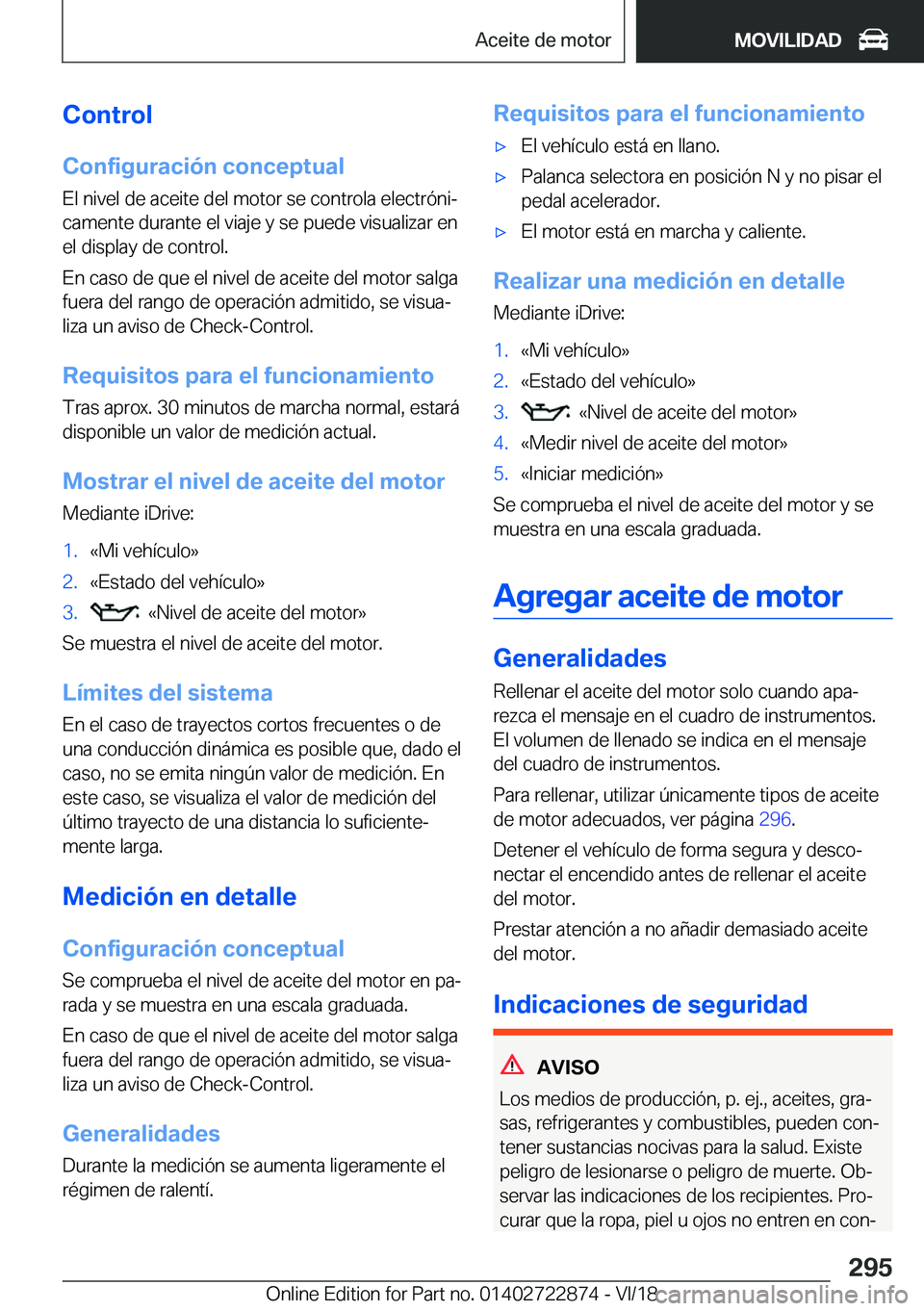 BMW X6 M 2019  Manuales de Empleo (in Spanish) �C�o�n�t�r�o�l
�C�o�n�f�i�g�u�r�a�c�i�
