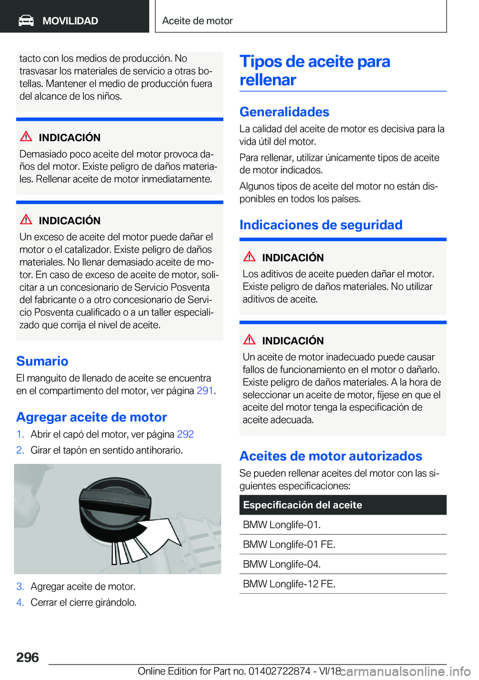 BMW X6 M 2019  Manuales de Empleo (in Spanish) �t�a�c�t�o��c�o�n��l�o�s��m�e�d�i�o�s��d�e��p�r�o�d�u�c�c�i�