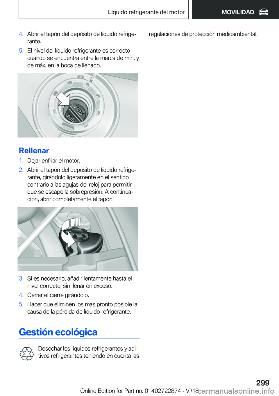 BMW X6 M 2019  Manuales de Empleo (in Spanish) �4�.�A�b�r�i�r��e�l��t�a�p�