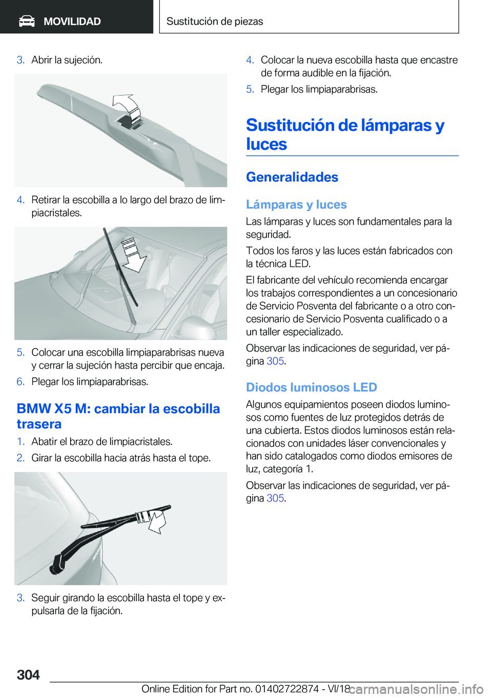 BMW X6 M 2019  Manuales de Empleo (in Spanish) �3�.�A�b�r�i�r��l�a��s�u�j�e�c�i�