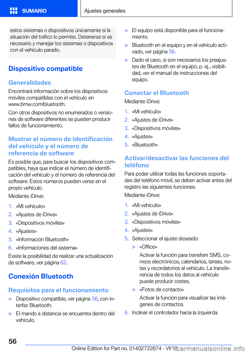 BMW X6 M 2019  Manuales de Empleo (in Spanish) �e�s�t�o�s��s�i�s�t�e�m�a�s��o��d�i�s�p�o�s�i�t�i�v�o�s��
