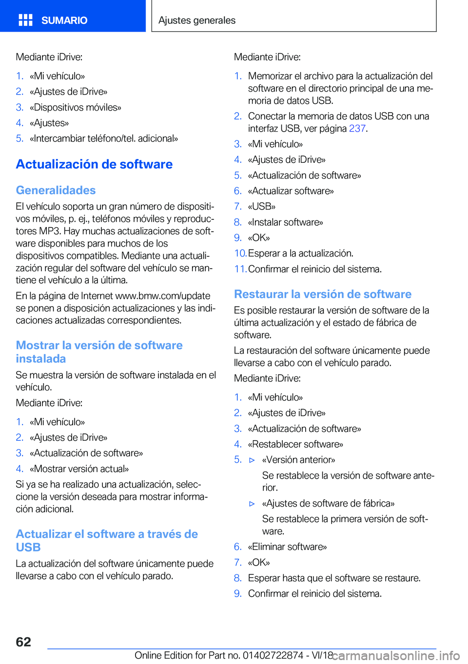 BMW X6 M 2019  Manuales de Empleo (in Spanish) �M�e�d�i�a�n�t�e��i�D�r�i�v�e�:�1�.�«�M�i��v�e�h�