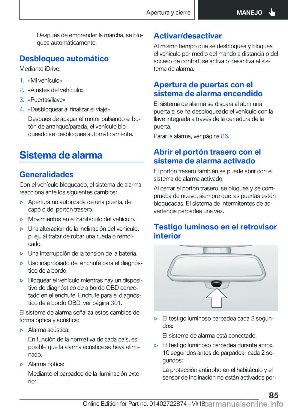 BMW X6 M 2019  Manuales de Empleo (in Spanish) �D�e�s�p�u�