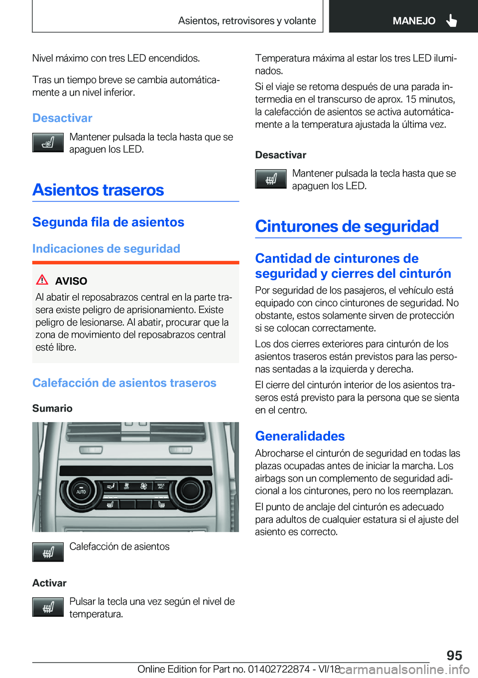 BMW X6 M 2019  Manuales de Empleo (in Spanish) �N�i�v�e�l��m�