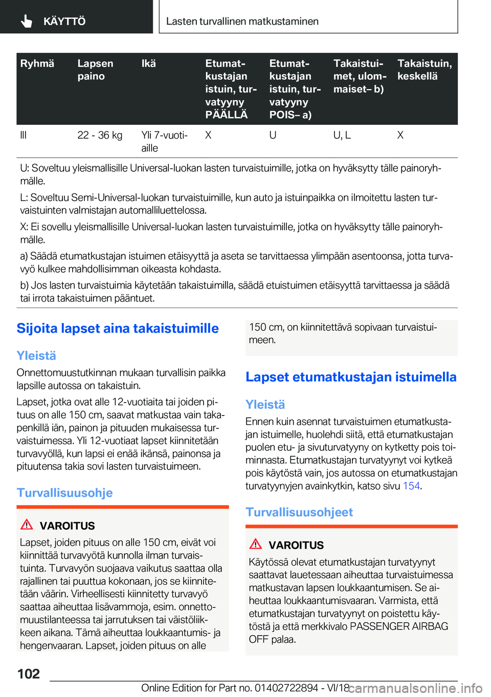 BMW X6 M 2019  Omistajan Käsikirja (in Finnish) �R�y�h�m�