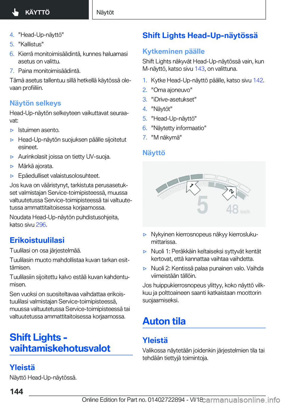 BMW X6 M 2019  Omistajan Käsikirja (in Finnish) �4�.w�H�e�a�d�-�U�p�-�n�