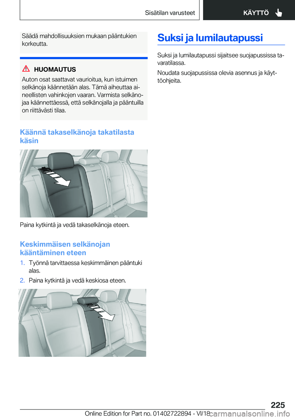 BMW X6 M 2019  Omistajan Käsikirja (in Finnish) �S�