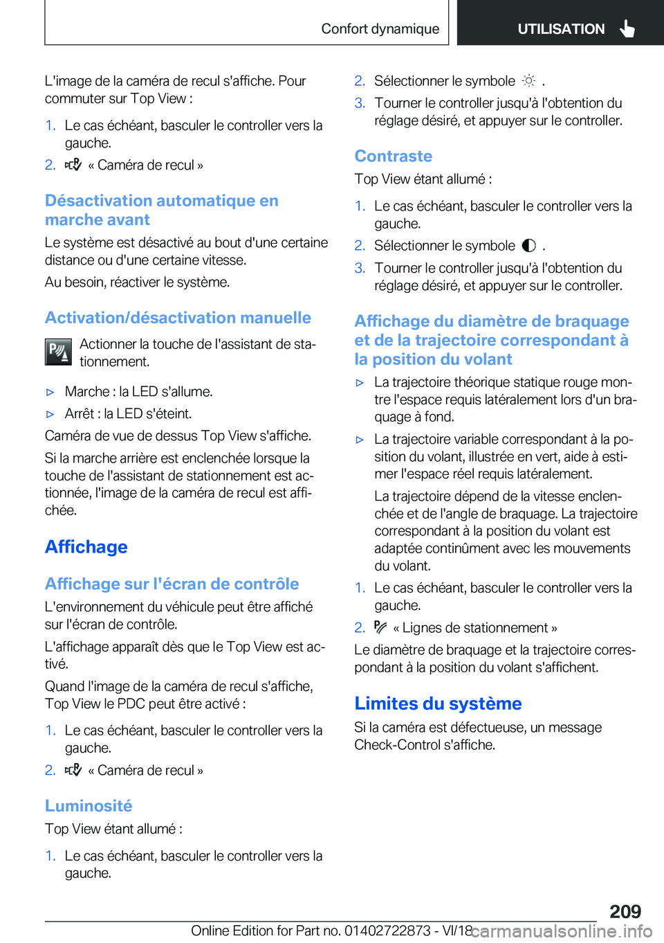 BMW X6 M 2019  Notices Demploi (in French) �L�'�i�m�a�g�e��d�e��l�a��c�a�m�é�r�a��d�e��r�e�c�u�l��s�'�a�f�f�i�c�h�e�.��P�o�u�r
�c�o�m�m�u�t�e�r��s�u�r��T�o�p��V�i�e�w��:�1�.�L�e��c�a�s��é�c�h�é�a�n�t�,��b�a�s�c�u�l�e�r