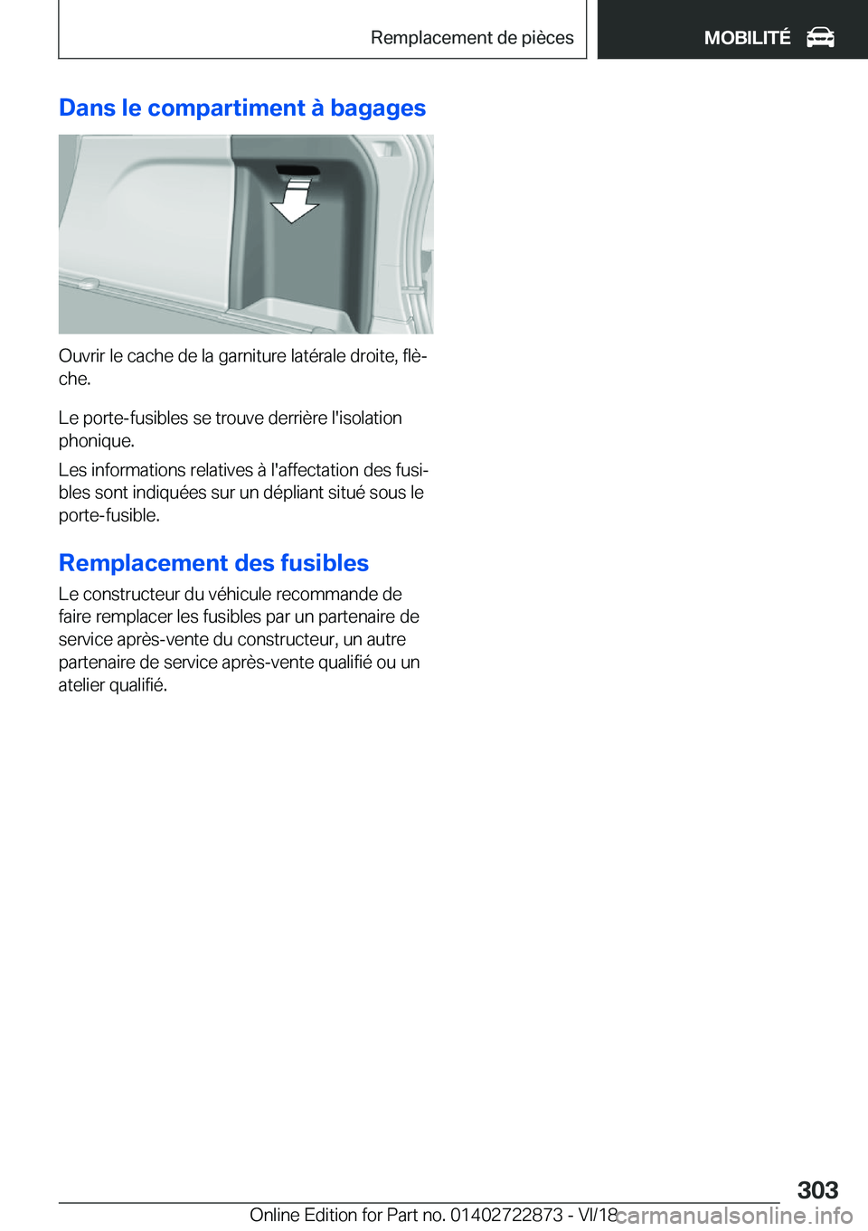 BMW X6 M 2019  Notices Demploi (in French) �D�a�n�s��l�e��c�o�m�p�a�r�t�i�m�e�n�t��