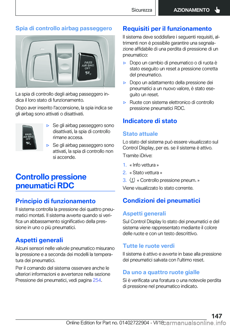 BMW X6 M 2019  Libretti Di Uso E manutenzione (in Italian) �S�p�i�a��d�i��c�o�n�t�r�o�l�l�o��a�i�r�b�a�g��p�a�s�s�e�g�g�e�r�o
�L�a��s�p�i�a��d�i��c�o�n�t�r�o�l�l�o��d�e�g�l�i��a�i�r�b�a�g��p�a�s�s�e�g�g�e�r�o��i�nj�d�i�c�a��i�l��l�o�r�o��s�t�a�