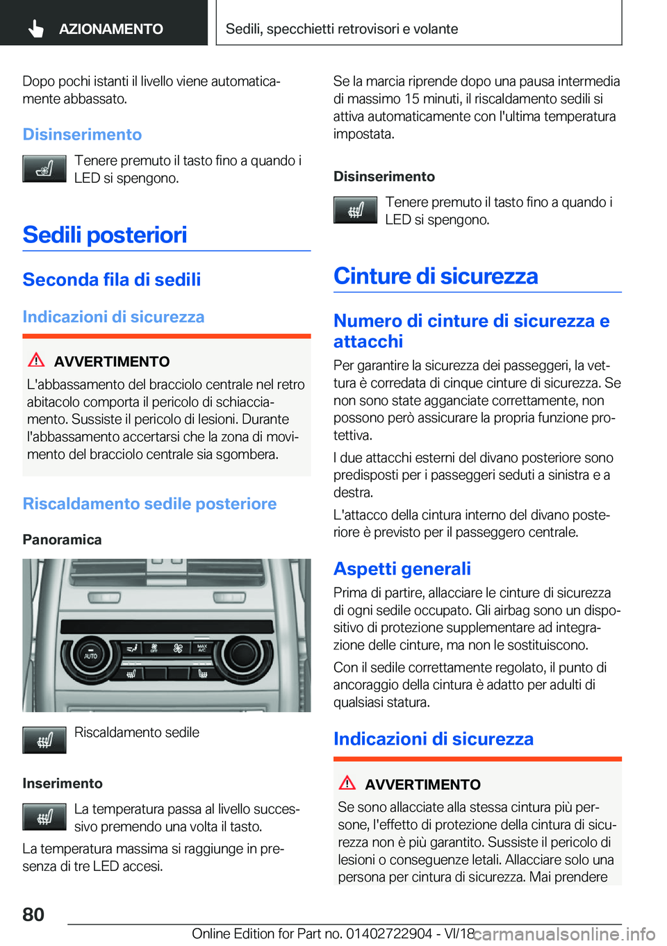 BMW X6 M 2019  Libretti Di Uso E manutenzione (in Italian) �D�o�p�o��p�o�c�h�i��i�s�t�a�n�t�i��i�l��l�i�v�e�l�l�o��v�i�e�n�e��a�u�t�o�m�a�t�i�c�aj
�m�e�n�t�e��a�b�b�a�s�s�a�t�o�.
�D�i�s�i�n�s�e�r�i�m�e�n�t�o �T�e�n�e�r�e��p�r�e�m�u�t�o��i�l��t�a�s�