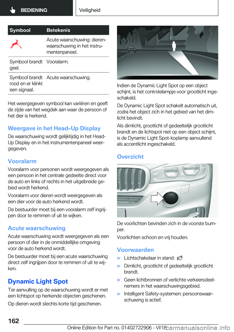 BMW X6 M 2019  Instructieboekjes (in Dutch) �S�y�m�b�o�o�l�B�e�t�e�k�e�n�i�s�A�c�u�t�e��w�a�a�r�s�c�h�u�w�i�n�g�:��d�i�e�r�e�nj
�w�a�a�r�s�c�h�u�w�i�n�g��i�n��h�e�t��i�n�s�t�r�uj
�m�e�n�t�e�n�p�a�n�e�e�l�.�S�y�m�b�o�o�l��b�r�a�n�d�t
�g�