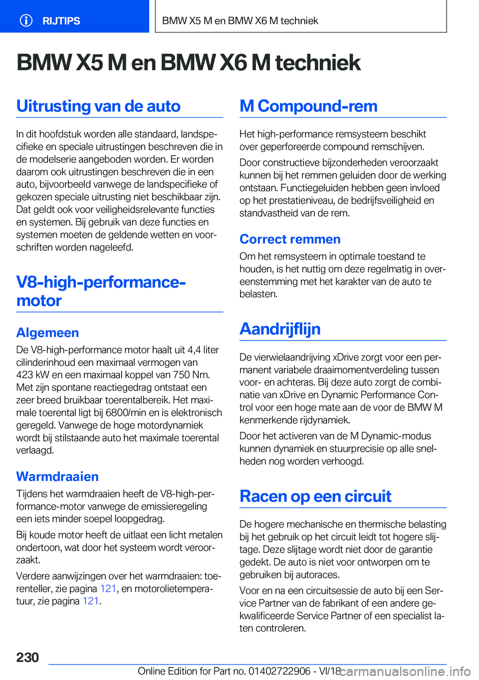 BMW X6 M 2019  Instructieboekjes (in Dutch) �B�M�W��X�5��M��e�n��B�M�W��X�6��M��t�e�c�h�n�i�e�k�U�i�t�r�u�s�t�i�n�g��v�a�n��d�e��a�u�t�o
�I�n��d�i�t��h�o�o�f�d�s�t�u�k��w�o�r�d�e�n��a�l�l�e��s�t�a�n�d�a�a�r�d�,��l�a�n�d�s�p�ej�