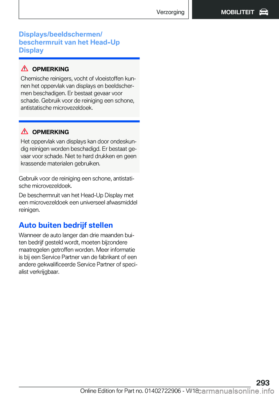 BMW X6 M 2019  Instructieboekjes (in Dutch) �D�i�s�p�l�a�y�s�/�b�e�e�l�d�s�c�h�e�r�m�e�n�/
�b�e�s�c�h�e�r�m�r�u�i�t��v�a�n��h�e�t��H�e�a�d�-�U�p
�D�i�s�p�l�a�y
�O�P�M�E�R�K�I�N�G
�C�h�e�m�i�s�c�h�e��r�e�i�n�i�g�e�r�s�,��v�o�c�h�t��o�f��v