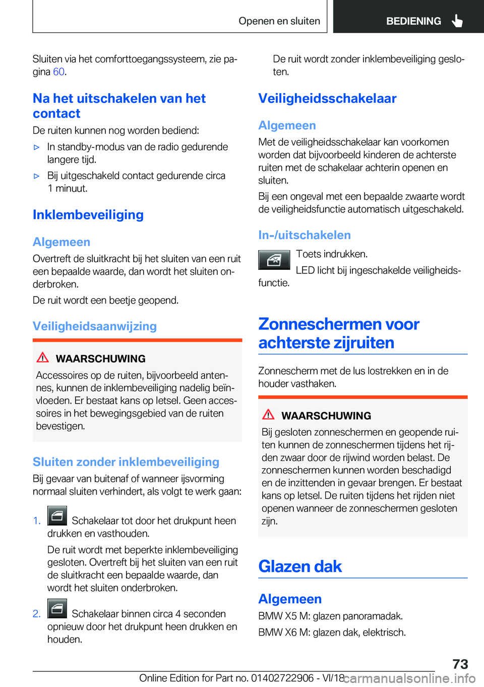 BMW X6 M 2019  Instructieboekjes (in Dutch) �S�l�u�i�t�e�n��v�i�a��h�e�t��c�o�m�f�o�r�t�t�o�e�g�a�n�g�s�s�y�s�t�e�e�m�,��z�i�e��p�aj
�g�i�n�a� �6�0�.
�N�a��h�e�t��u�i�t�s�c�h�a�k�e�l�e�n��v�a�n��h�e�t
�c�o�n�t�a�c�t
�D�e��r�u�i�t�e�