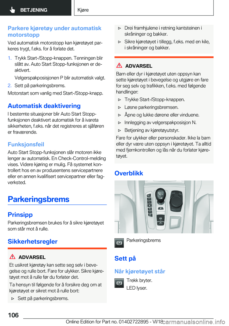BMW X6 M 2019  InstruksjonsbØker (in Norwegian) �P�a�r�k�e�r�e��k�j�