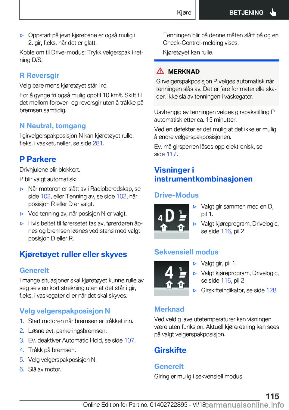 BMW X6 M 2019  InstruksjonsbØker (in Norwegian) 'x�O�p�p�s�t�a�r�t��p�å��j�e�v�n��k�j�
