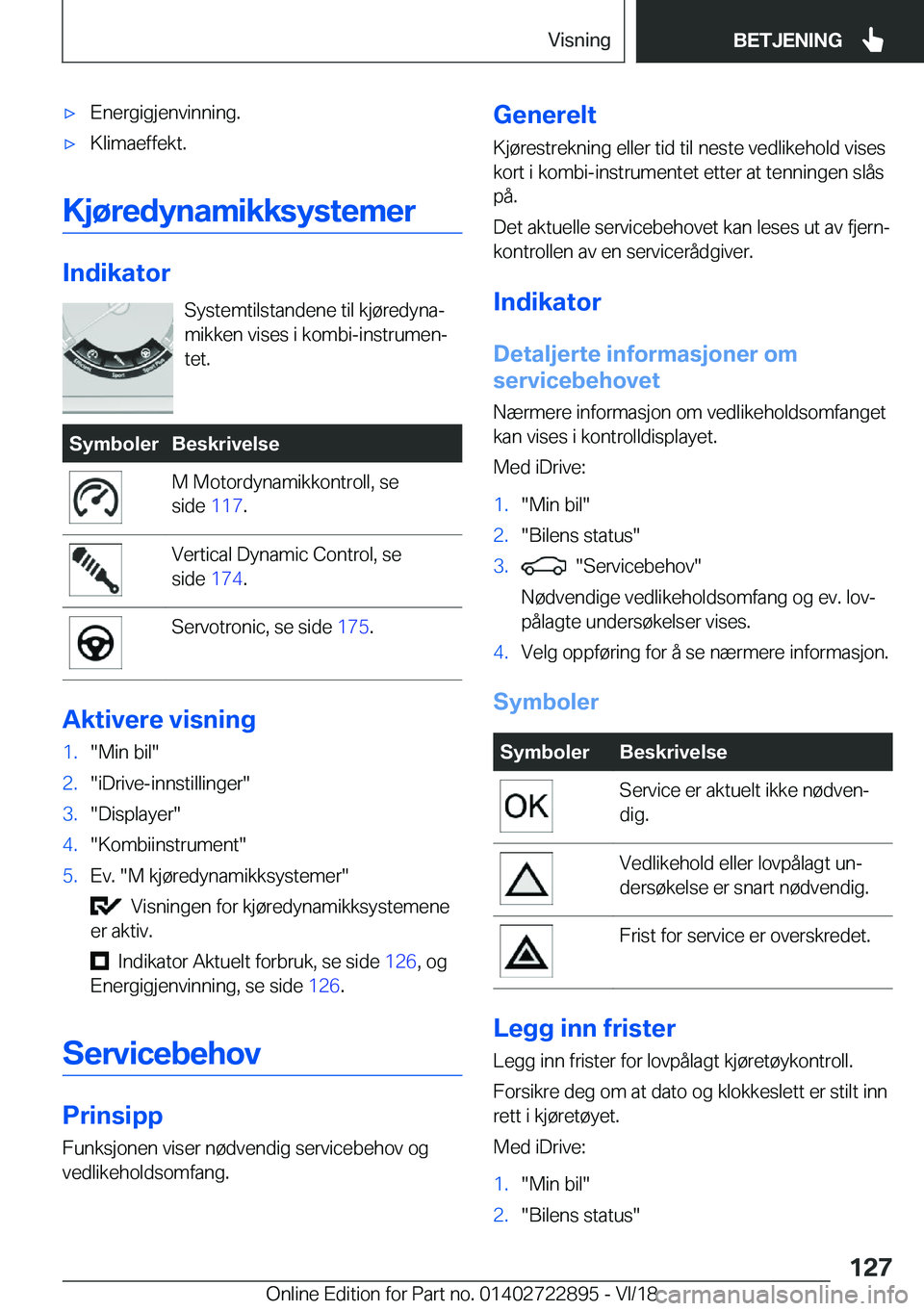 BMW X6 M 2019  InstruksjonsbØker (in Norwegian) 'x�E�n�e�r�g�i�g�j�e�n�v�i�n�n�i�n�g�.'x�K�l�i�m�a�e�f�f�e�k�t�.
�K�j�