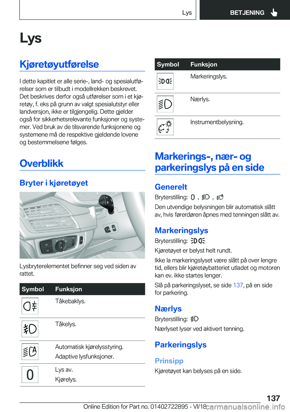BMW X6 M 2019  InstruksjonsbØker (in Norwegian) �L�y�s�K�j�