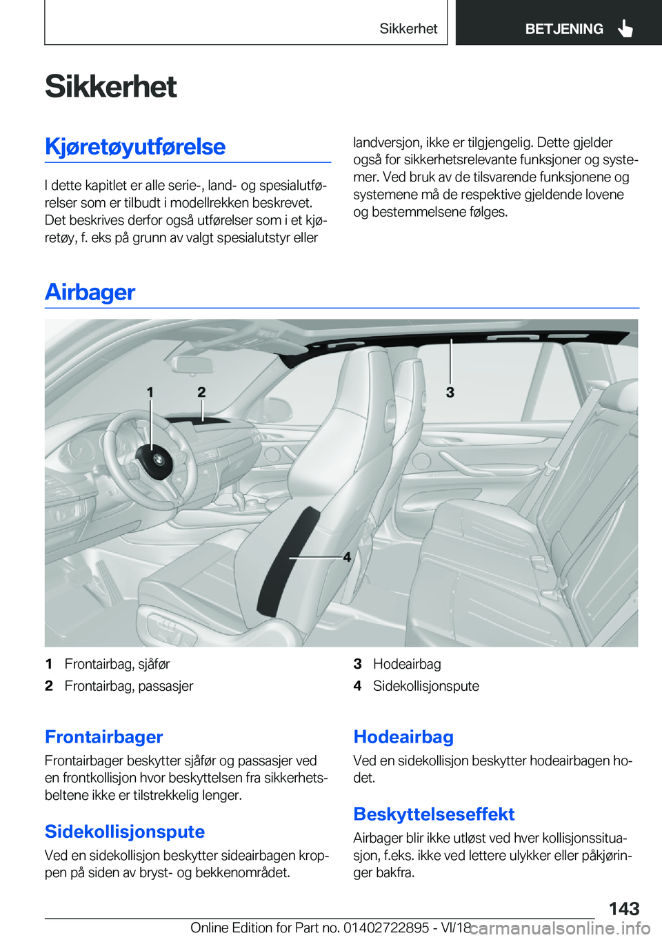 BMW X6 M 2019  InstruksjonsbØker (in Norwegian) �S�i�k�k�e�r�h�e�t�K�j�