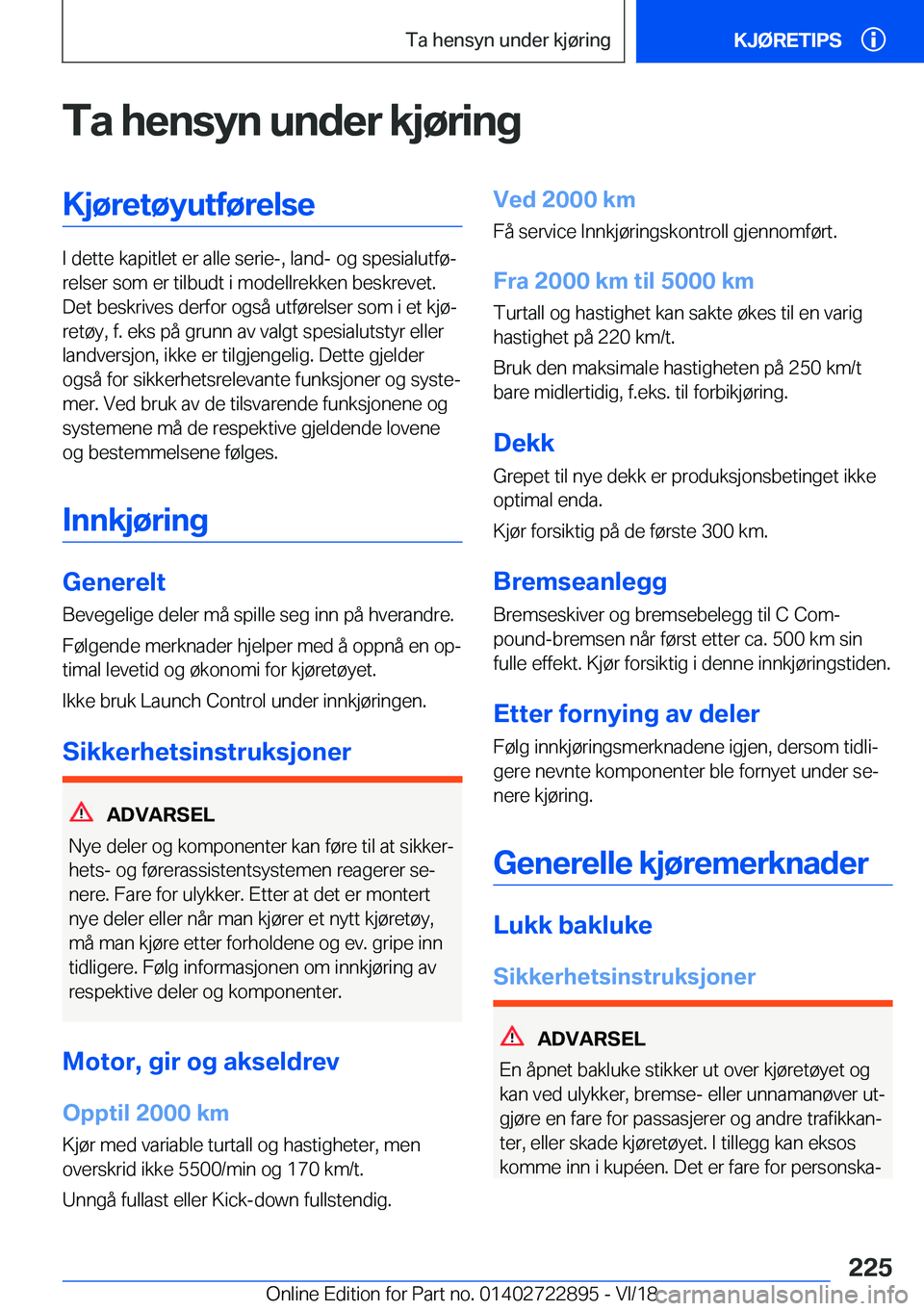 BMW X6 M 2019  InstruksjonsbØker (in Norwegian) �T�a��h�e�n�s�y�n��u�n�d�e�r��k�j�
