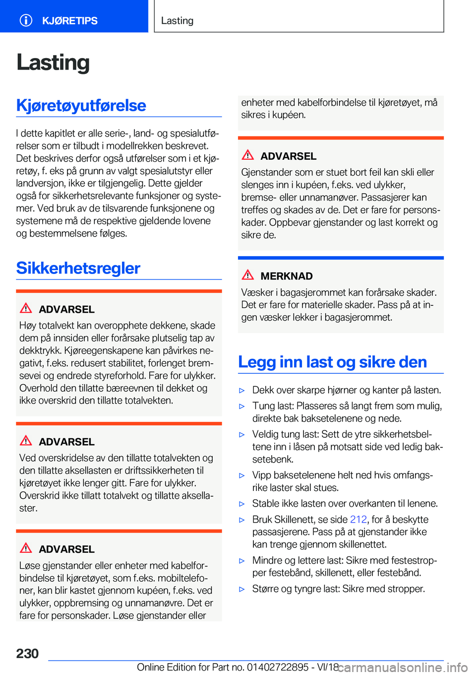 BMW X6 M 2019  InstruksjonsbØker (in Norwegian) �L�a�s�t�i�n�g�K�j�
